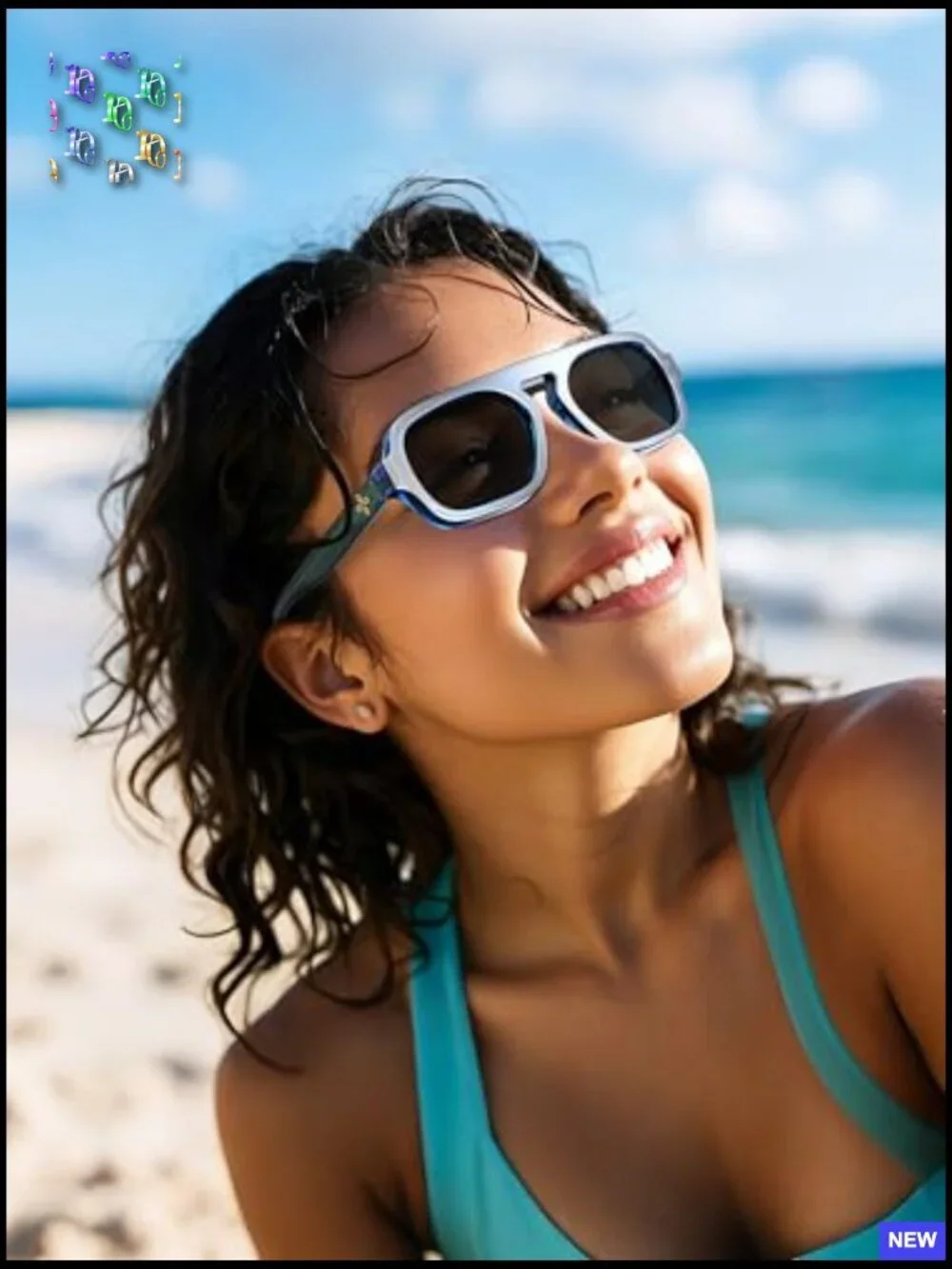 Flat Top Square Retro Sunglasses TR90 Frame UV400 Protection Unisex Large